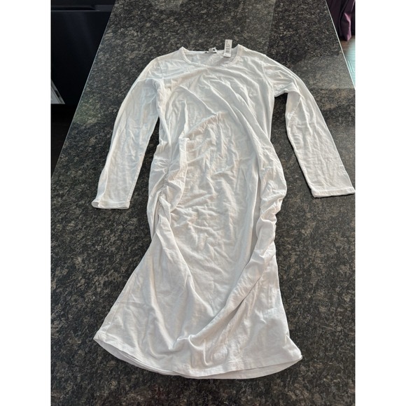 CLASSIC V-NECK SKINNY" DRESS By James Perse White Size 4 - Picture 3 of 9